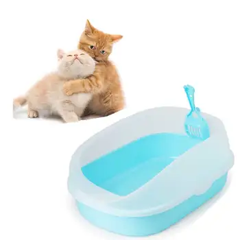

WC Toilet For Cats Toilet Bedpan Cat Litter Box Dog Tray dog toilet Detachable Plastic Box Semi-closed Anti-Splash Reusable E