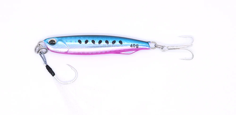 CASTFUN 20g 40g 60g Drag Metal Cast Slim Jig Fishing Lure Off Shore Jigging Lure