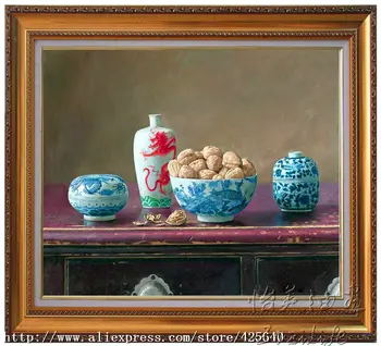 

Still Life porcelain chinaware Oil painting on canvas hight Quality Hand-painted Painting9
