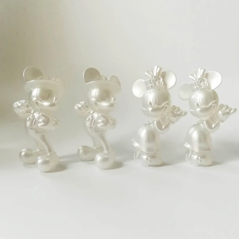

2pcs/set New Cartoon animal mouse Mickey Minnie action figures Mickey Minnie DIY painting action toys gifts