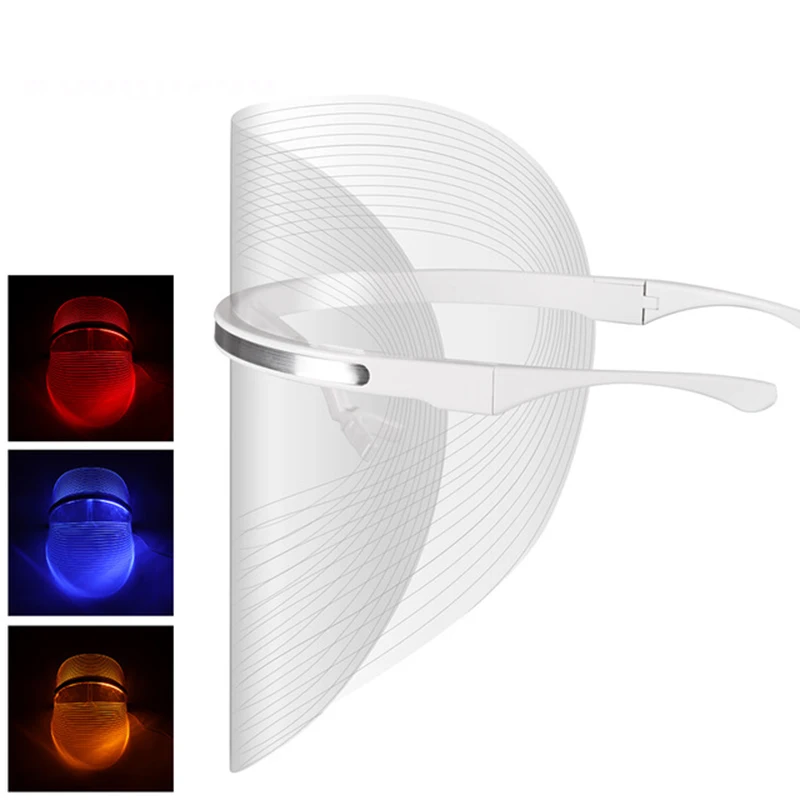 3 цвета терапия светодиодным светом прибор для лица подъемная кожа маска для лица анти удаление морщин, акне эффективное косметическое устройство