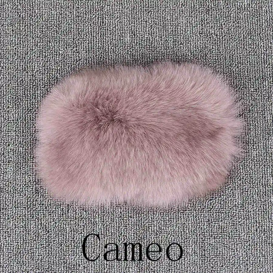 Розовая Java QC19101 шуба из натурального Лисьего меха женская зимняя Толстая Меховая куртка короткое меховое пальто - Цвет: cameo