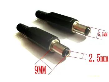

100pcs DC 5.5mm x 2.5 mm Barrel DC Power Plug Connector CCTV