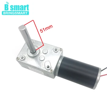 

5840-31ZY Worm Gear Motor DC 12 24V High Torque With Reversed Self-Lock D Shape 51MM Extension Shaft Motor For Home Equipment