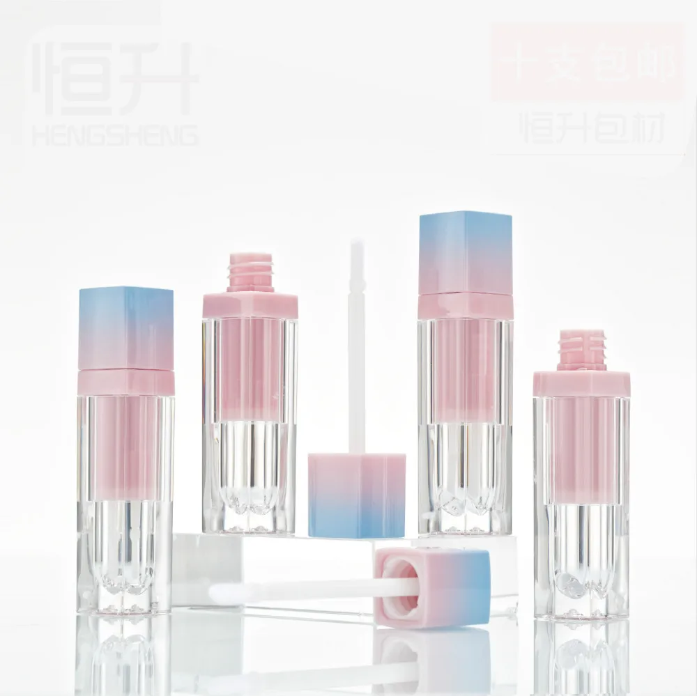 

100 pcs 5ml empty square lip gloss tube, thick wall lipgloss tube container lip gloss bottle