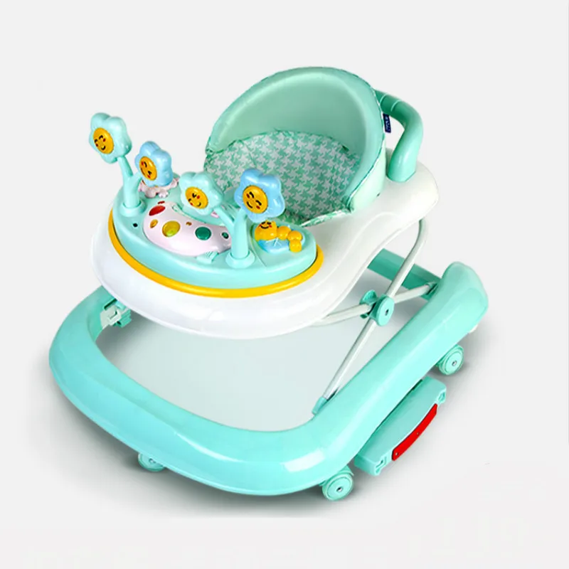 

Multi-function Folding Adjustable Height Baby Boys Girls Step Hand push Sit Chair Walker Baby Walking Assistant For 6-18M Baby
