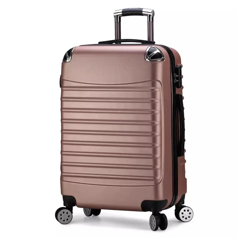 2" 24 дюймов ABS дорожный Багаж каюта чемодан на колесах Женская тележка чехол для переноски мужчин Спиннер hardside багаж - Цвет: rose gold