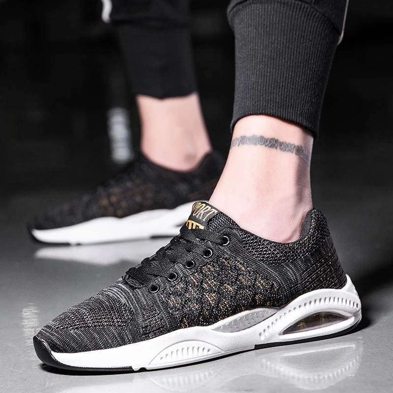 Casuais Confortáveis Dourado Sapatos vermelho Andando branco Formadores Adulto Ouro Sapatilhas Homens Dos 2018 Respirável Homem Leve Agq0W5