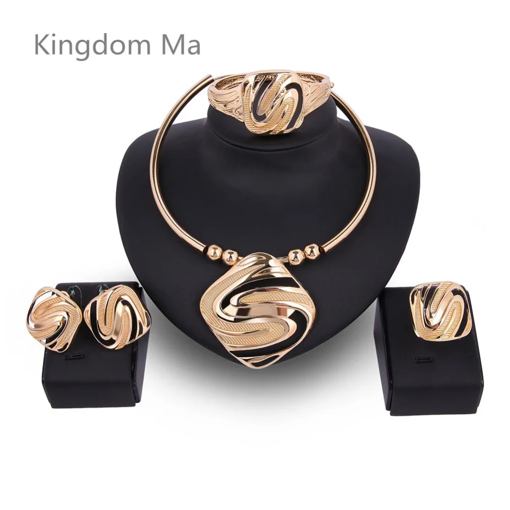 

Kingdom Ma African Costume Zinc Alloy Jewelry Set Nigerian Wedding African Pearl Big Jewelry Set Women Charm Jewelry Accessories