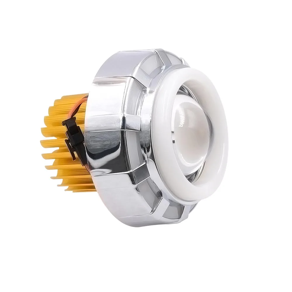 

Car Double LED COB Angel Eyes Headlight Lens H1 Bi Xenon Mini Projector Demon Eyes DRL H4 H7 Motorcycle Lamp Retrofit