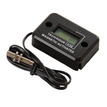 Waterproof Digital Diesel gas engine hour meter tachometer for generator Excavator UTV tractor ditch cleaner agrosprayer