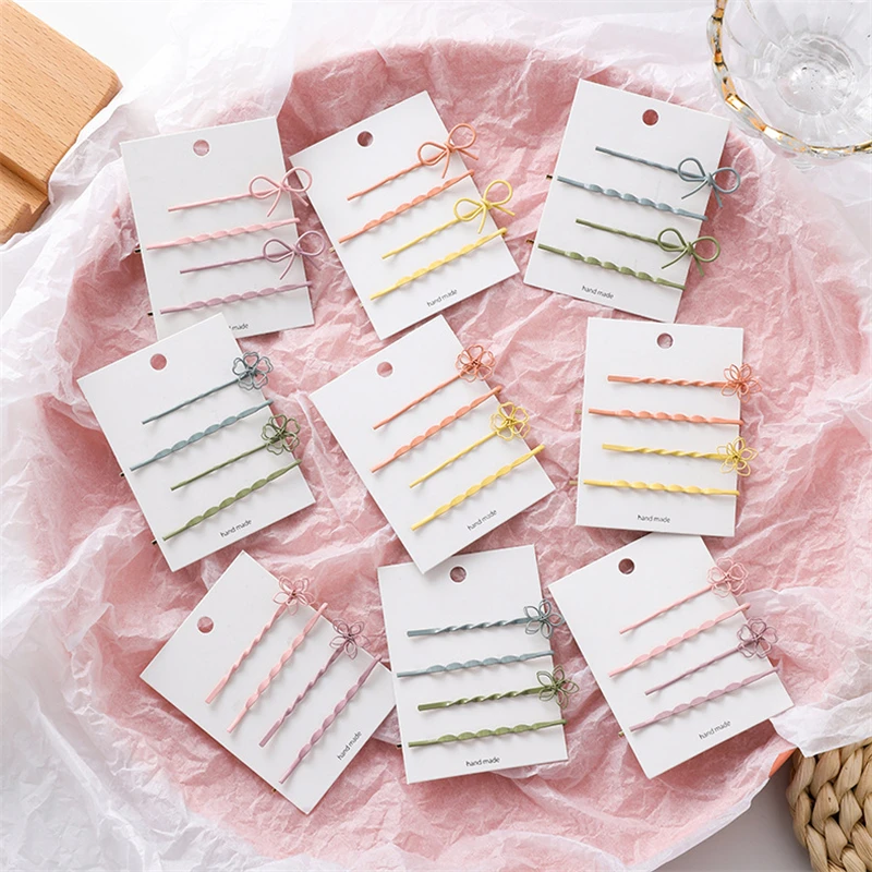 

M MISM 4PCS/Set Cute Candy Color Hollow Flower BB Hairpins For Baby Girls Basic Hair Clips Barrettes Daily Hair Accessories