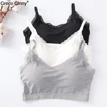 Спортивный бюстгальтер с подкладом для бюстгальтера, Интегрированный топ с трубочкой, летняя тонкая секция, Женская кружевная окантовка, полудонный топ с бретельками