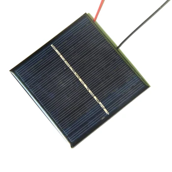 

BUHESHUI Mini Solar Cell Polycrystalline Solar Panel+Wire/Cable DIY Solar Charger Solar Module 1W 6V Study 82*85MM 10pcs/lot