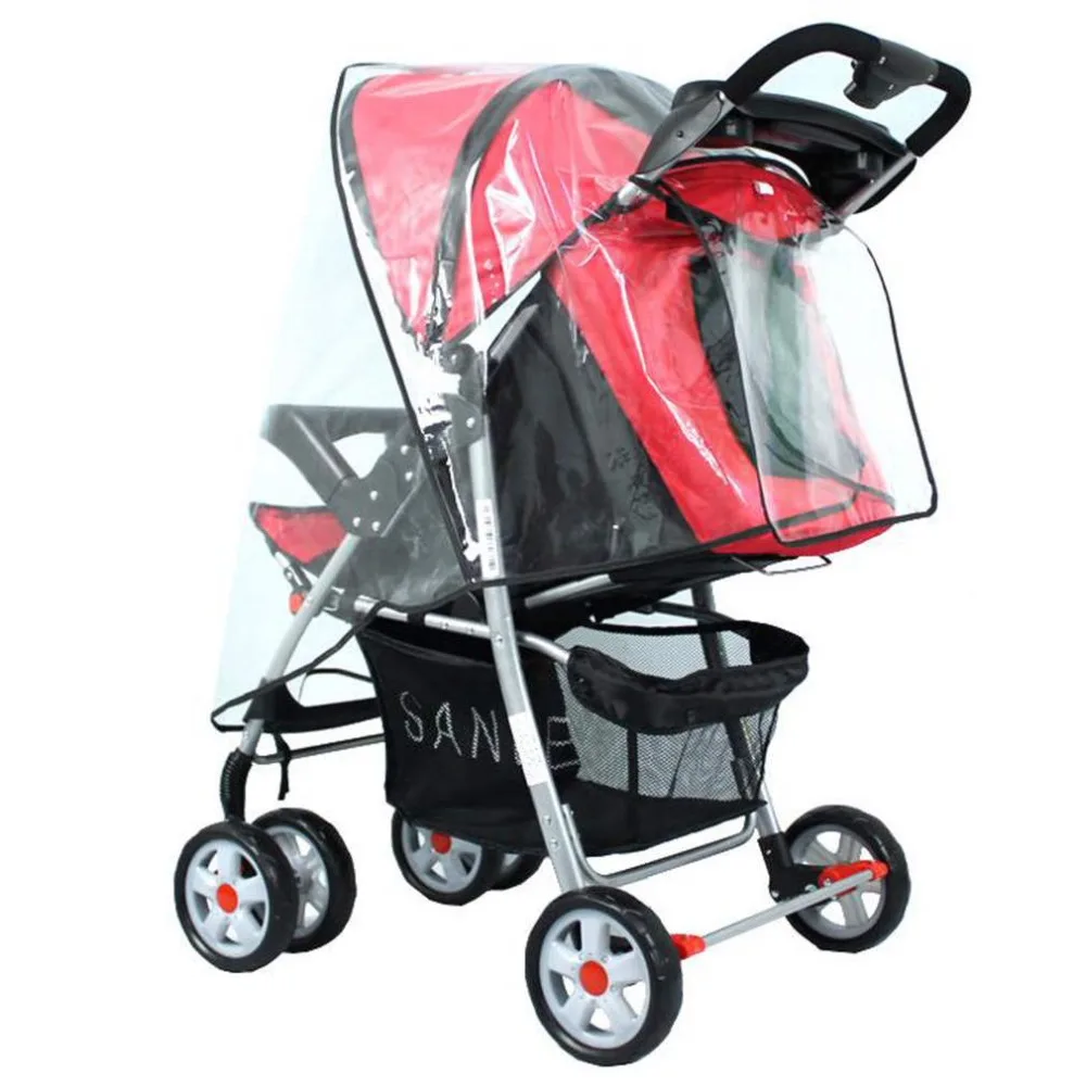 

Hot Sale Baby Stroller Accessories Universal Clear Waterproof Rain Cover Dust Shield Zipper Open Fit Most Strollers Pushchairs