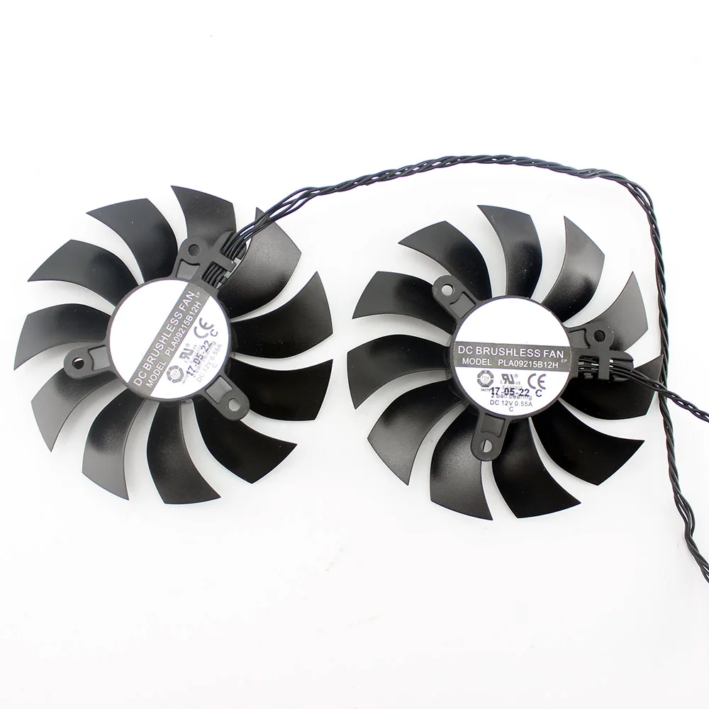 2 шт./лот вентилятор для видеокарт 86 мм PLA09215B12H 4Pin EVGA GTX 960 970 980 Ti GTX960 GTX970 GTX980 GTX980Ti