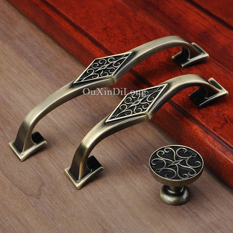 

Top Designed 10PCS European Exquisite Carved Kitchen Cabinet Door Handle Cupboard Wardrobe Drawer Cabinet Pulls Handles & Knobs