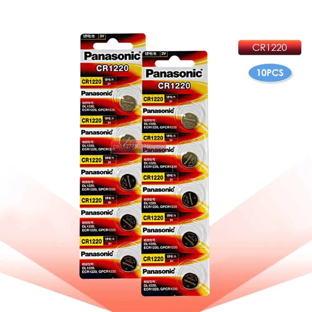

PANASONIC 10pc original cr1220 3v button cell coin batteries for watch DL1220 BR1220 ECR1220 LM1220 KCR1220 KL1220