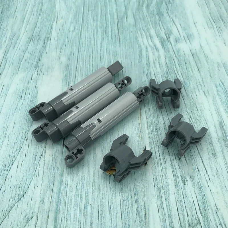 

4Pcs/Lot 61927 Technic Linear Actuator with Dark Bluish Gray Ends [Improved Version] Compatible with 61904 Brick Blocks Technic