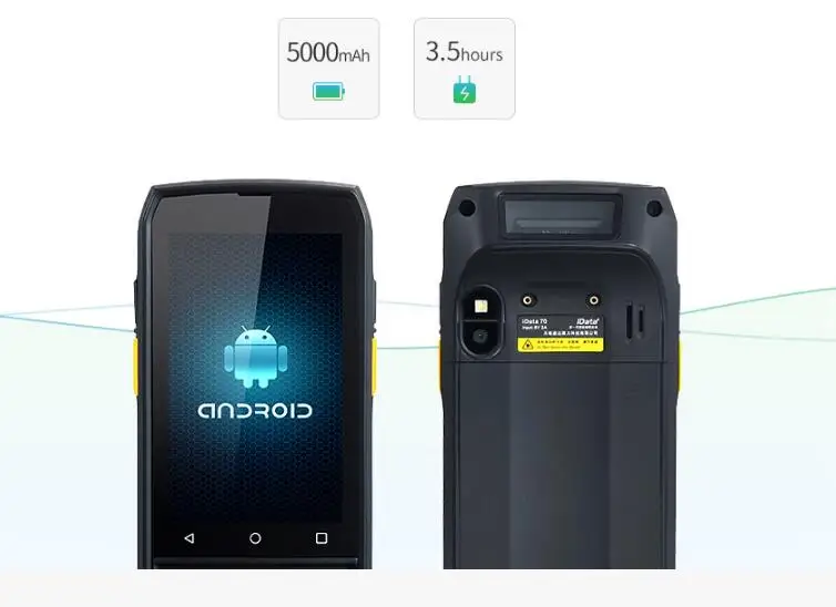 iData70 Working high efficiently through extremely speedy data collection 4G PDA 5000mAh Battery Platform Module structure 6