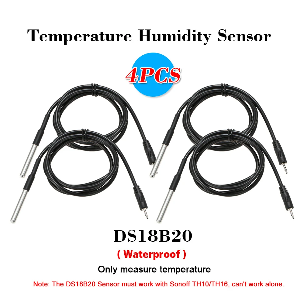 SONOFF 1PCS Sensore di Temperatura Domotica Impermeabile DS18B20