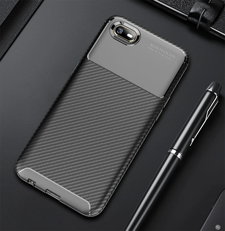 OPPO A1K Case Heavy Duty Carbon Fiber Drop-proof Soft TPU Armor Case Cover For OPPO A1K A 1K OPPOA1K CPH1923 OPPO A1K Case Heavy Duty Carbon Fiber Drop-proof Soft TPU Armor Case Cover For OPPO A1K A 1K OPPOA1K CPH1923