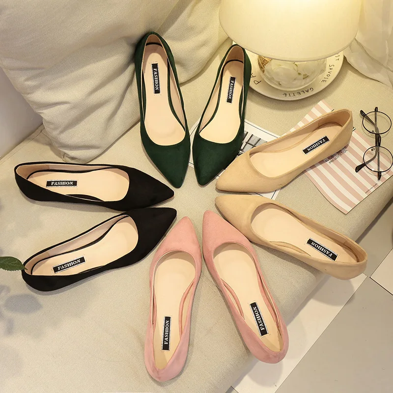 

Fashion Loafers Women Shoes Pointed toe Women Flats Soft suede Casual Comfortable Spring Summer Flats Shoes Slip-on Ladies Shoe