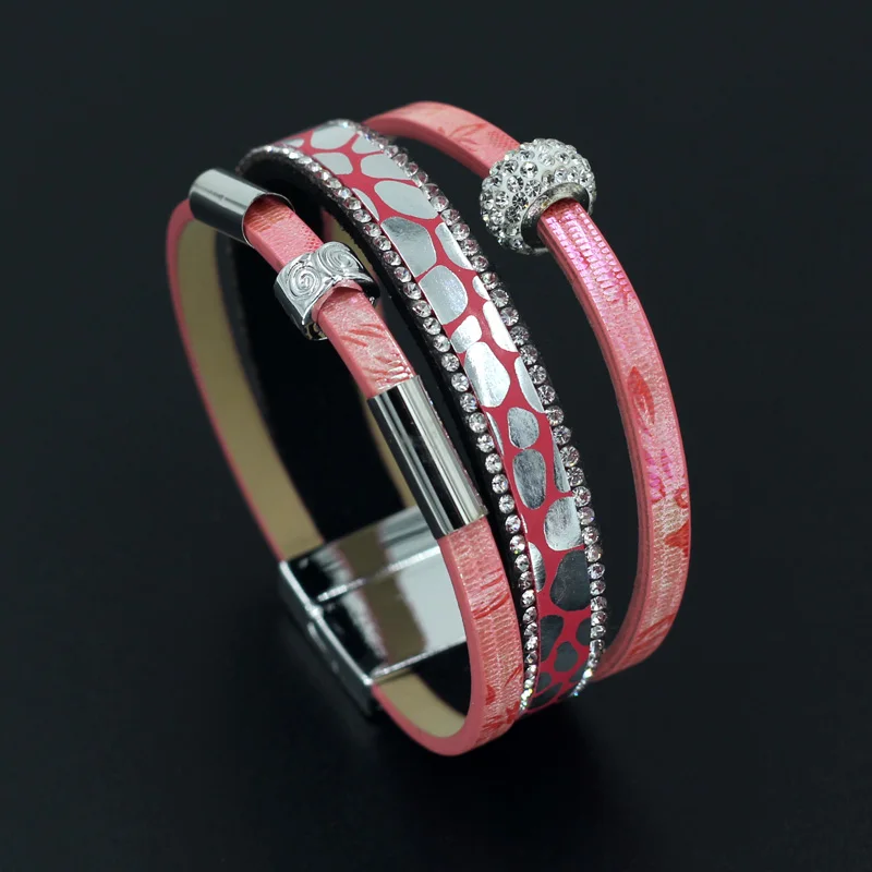 Женский многослойный браслет белый стразы ювелирные изделия|bracelet jewelry|women
