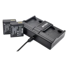 2pcs DMW-BLG10 DMW BLE9 BLG10E BLG10PP Batteries + Dual USB Charger for Panasonic BLG10E BLG10GK BLG10 DMC-GF6 DMC-GX7 GF6 GX7