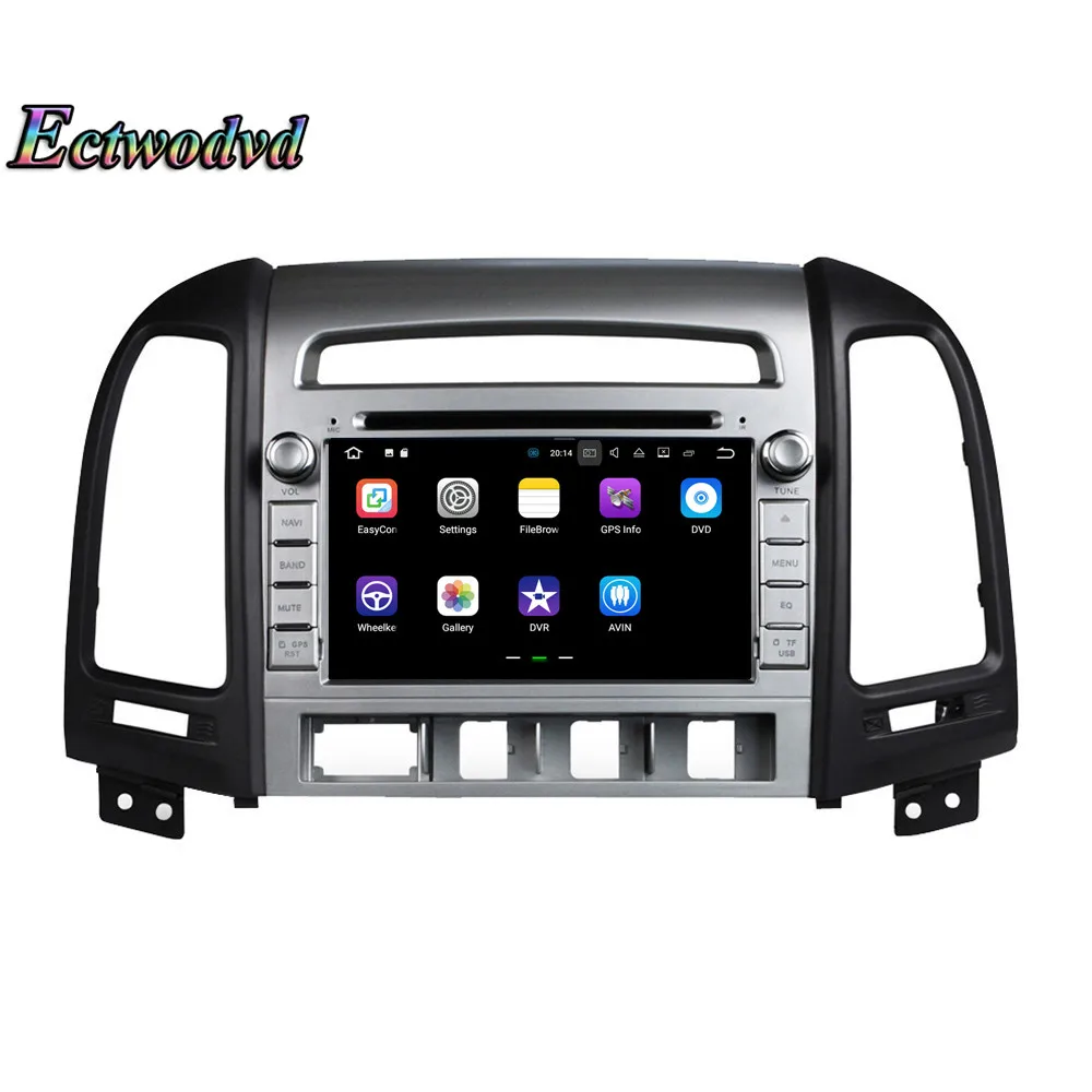 Cheap Ectwodvd Octa Core 4G RAM 64G ROM Android 9.0 Car Multimedia DVD Player GPS HeadUnit for Hyundai SANTA FE 2012 2013- 15