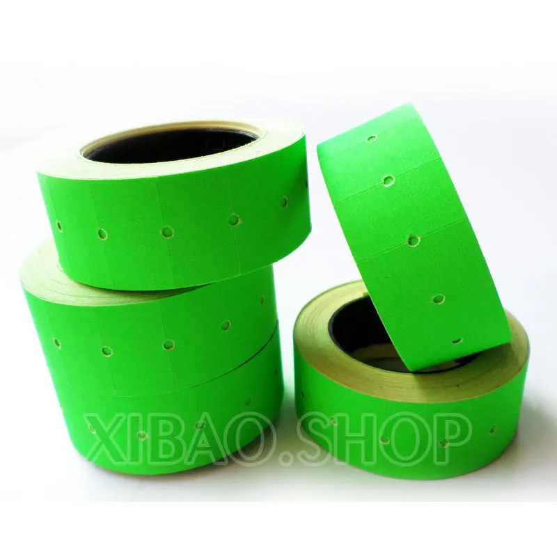 25 GREEN STRUNG PRICE TAGS 82MM X 41MM TIE ON GIFT PARCEL LABELS 