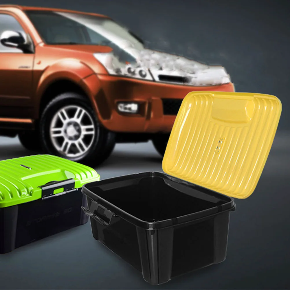 Автомобильный органайзер для багажника, ящик для хранения БАГАЖНИКА АВТОМОБИЛЯ, пластиковый многофункциональный ящик для хранения SUV(желтый