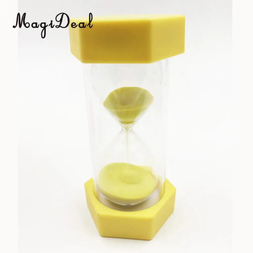 MagiDeal Clear Sand Hour Glass Sand 1/2/3/5/15 Minutes Timer Hourglass Multi Use foe Kitchen Cooking Brush Teeth Kids Toy