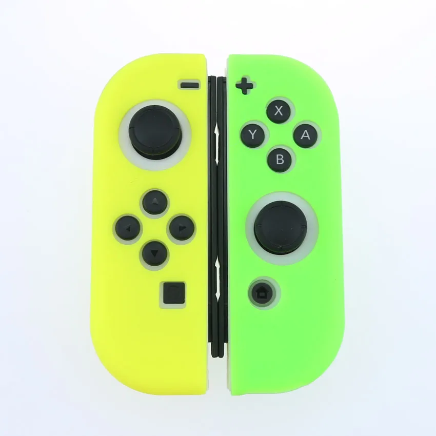 Светящийся Белый силиконовый чехол для NS switch, чехол Joycon, мягкий корпус для игрового контроллера, консоль, защитный контроллер, чехол Joy-con - Цвет: HG