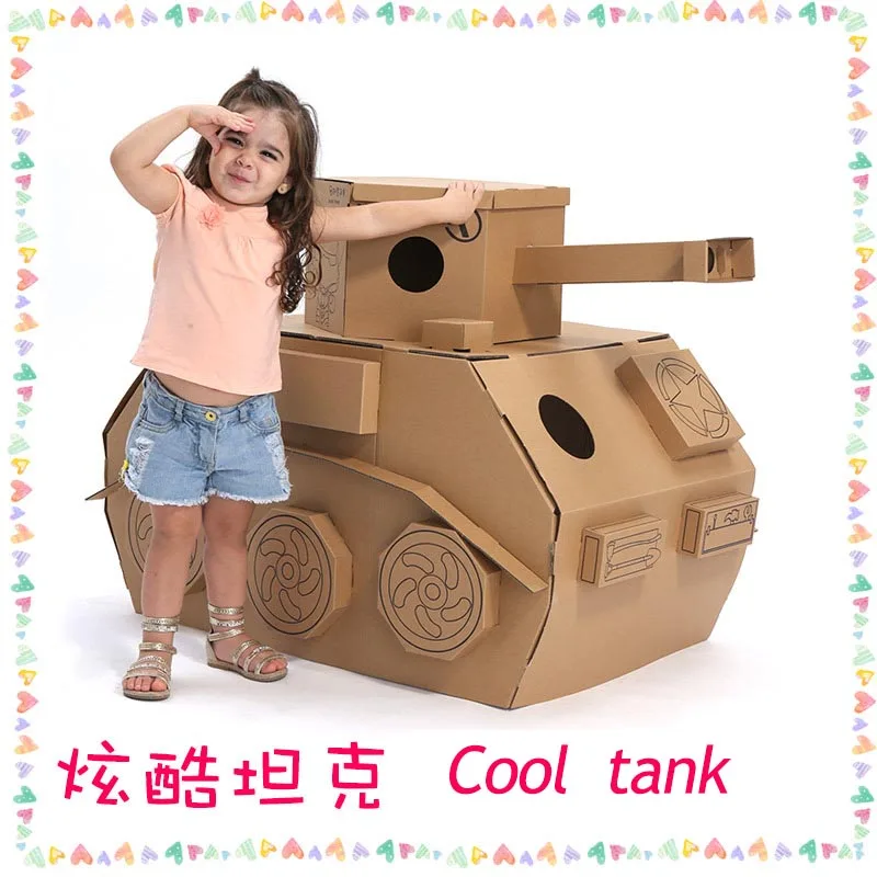 Cool Tank большой diy-раскраска игрушки игрушечный танк детская палатка игра дом - Цвет: 5