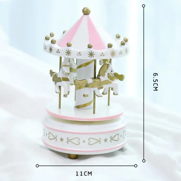 Романтическая Карусель лошадь музыкальная шкатулка игрушка художественная деревянная карусель музыкальные коробки YU-Home