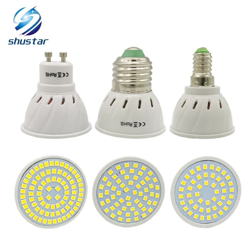 2017 NEW E27 GU10 E27 E14 48leds 60leds 80leds SMD 2835 Warm Cold White font b