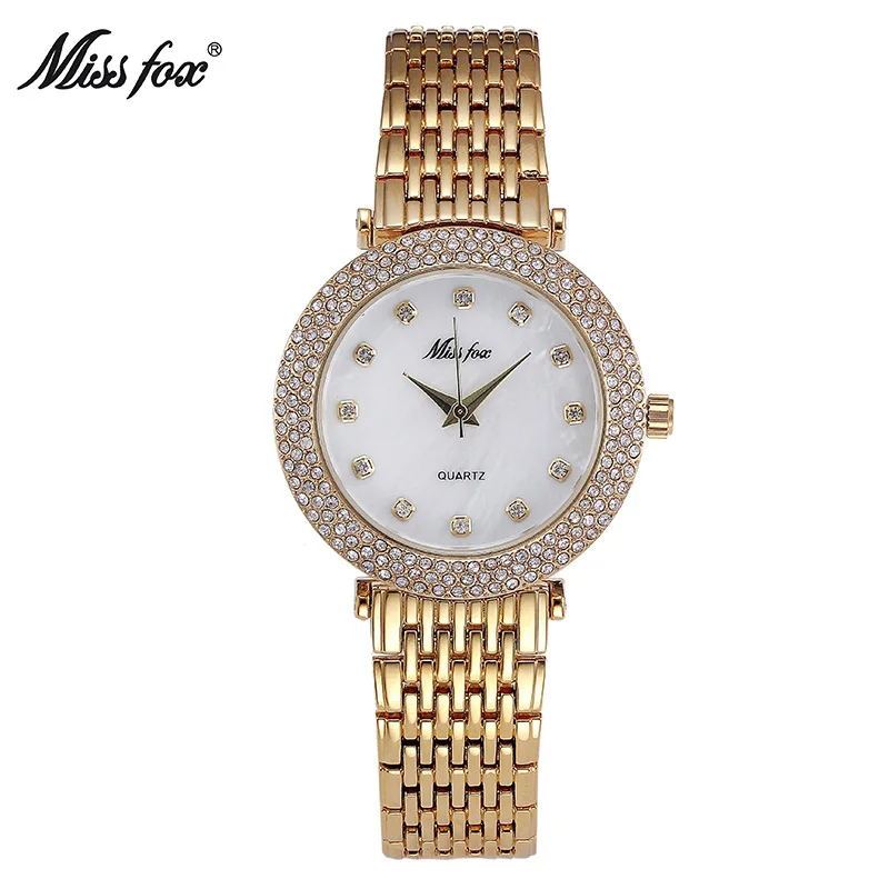 Miss Fox роскошные часы Женские Золото знаменитой марки модный дизайн дамские часы женские наручные часы Relogio Femininos Hodinky