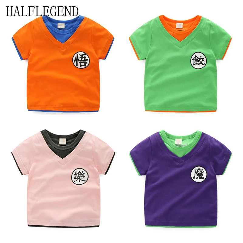2017 New Summer Boys Goku T shirts girls Children Clothing Dragon Ball