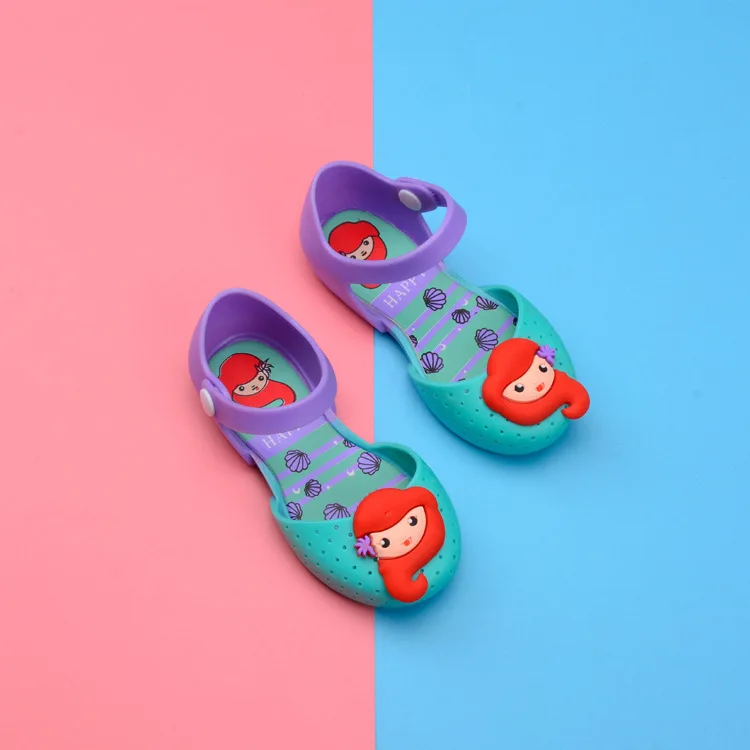 Мини Мелисса желе сандалии волнистые точки Красивые резинки для девочек сандалии для девочек счастливые крутые сандалии принцессы Удобная Белоснежка обувь - Цвет: 688-4green