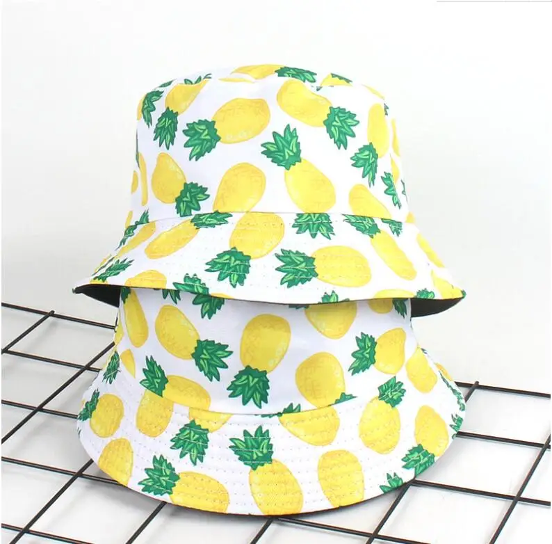 New Pineapple Bucket Hat for men women fashion summer outdoor chapeau