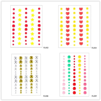 

Colorful Heart-shaped Star Style Self-adhesive Enamel Dots Resin Sticker For Scrapbooking/DIY Crafts /card Making Decoration
