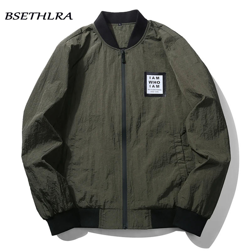 

BSETHLRA 2019 New Bomber Jacket Men Solid Army Military Jackets Male Casual Design Quality Slim Fit Fashion Brand Clothing M-3XL