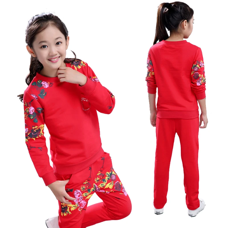 MV Childrens Clothing Gold Velvet Suit Spring Autumn Clothes Girls Sport Two-Piece