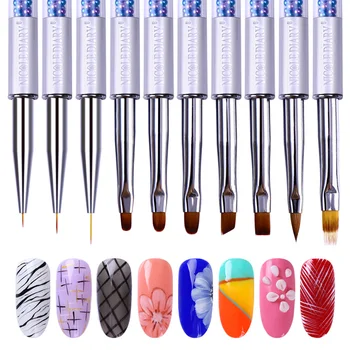 

Nail Pen Brush Different Sizes Nail Glue Phototherapy Pen Suitable for Professional Salon or Home Use Gel Nail Brush
