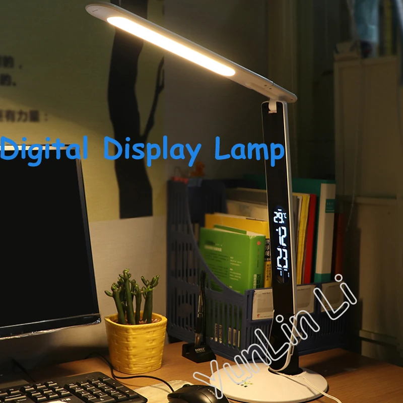 

LED Digital Display Desk Lamp Touch The Three - Level Dimming Eye Protection LED Study Reading Desk Lamp 12V