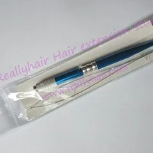 Новинка года nano кольцо алюминиевая ручка многофункциональный вытягивая иглу для Micro Кольца и nano Кольца ссылки петли Химическое наращивание волос Инструменты синий