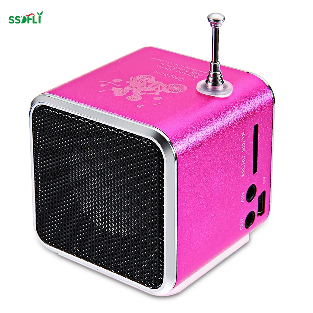 TD V26 радио мини динамик FM SD музыкальный плейер с интерфейсом USB цифровой стерео