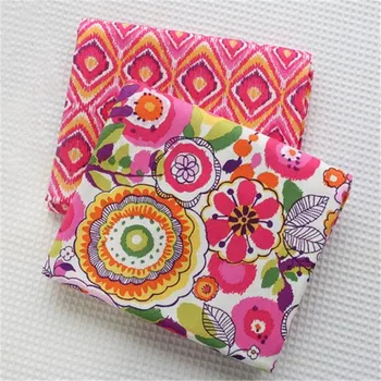 

Free shipping 2pcs 50*150 cm handmade cotton fabric Vintage Patchwork quilting fabric for sewing cloth Baby&Children's bedding