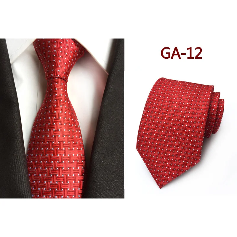 Для мужчин галстук Новый сетчатый галстук для Для мужчин 8 см полиэстер шёлковый жаккардовый тканый галстук набор запонок для Для мужчин